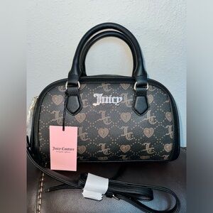 Juicy Couture Forever Satchel Liquorice Grid Crossbody Bag